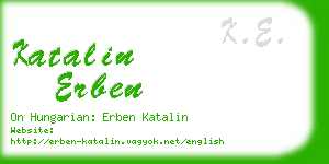 katalin erben business card